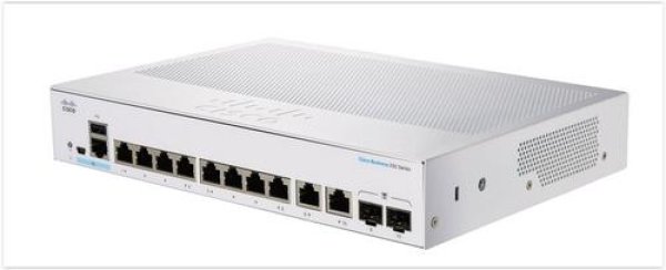 Cisco switch CBS350-8P-2G-EU (8xGbE,2xGbE/SFP combo,8xPoE+,67W,fanless) - REFRESH