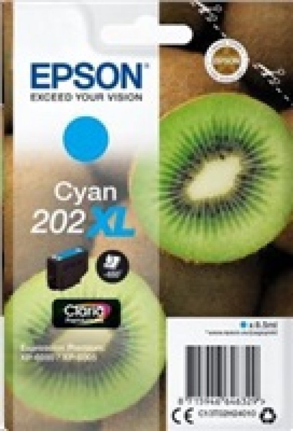 Náplň EPSON C13T02H24010, 202XL azurová (8,5 ml)