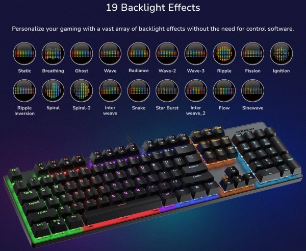 COUGAR herní klávesnice Ultimus EX white (N-KEY Rollover)