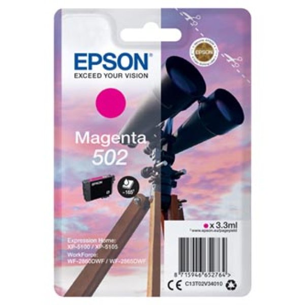 Náplň Epson 502, C13T02V34010 purpurová blistr