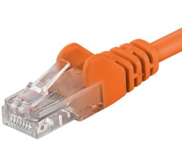 PREMIUMCORD Patch kabel UTP RJ45-RJ45 CAT5e 0.25m oranžová