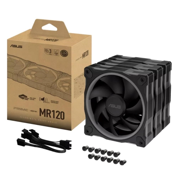 ASUS Ventilátor PRIME MR120 ARGB, 3x120mm, černá