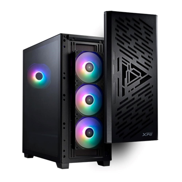 ADATA XPG case LANDER 501 Mid-Tower, bez zdroje, 4x 120mm ARGB Fan, Černá
