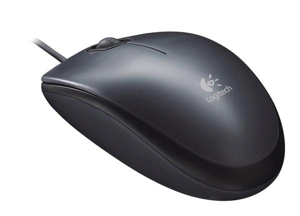 myš Logitech M90 optická, tmavá, USB