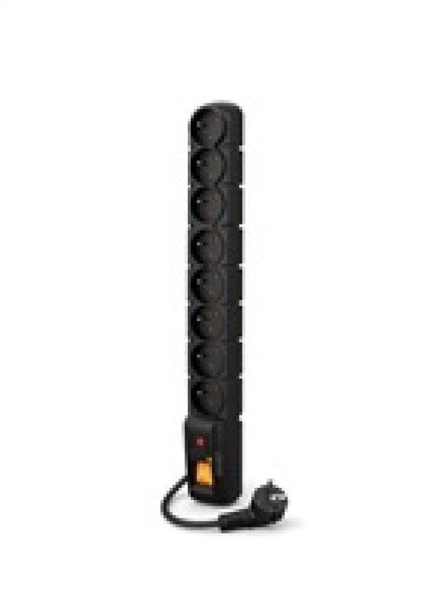 Acar S8 1.5m kabel, 8 zásuvek, přepěťová ochrana, černá?v=1746734403