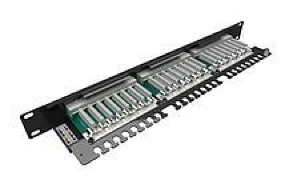 Solarix Patch panel Solarix 24 x RJ45 CAT5E STP 1U SX24-5E-STP-BK-N