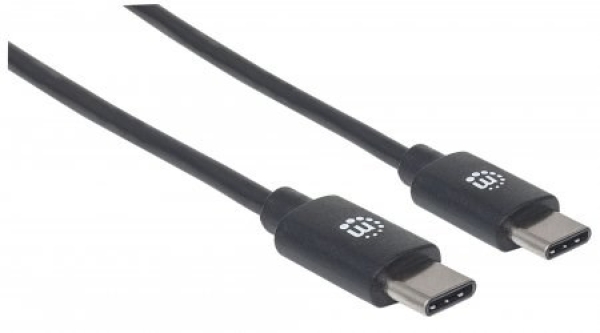 MANHATTAN kabel Hi-Speed USB-C, Type-C Male to Type-C Male, 3m, černý