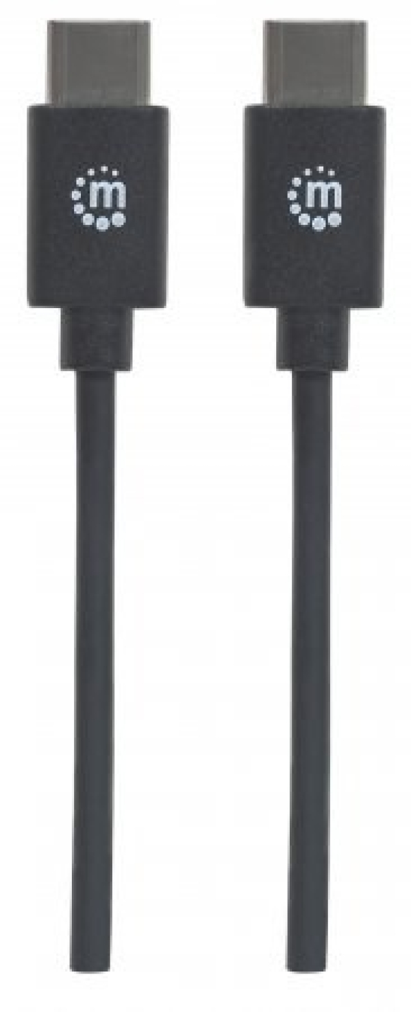 MANHATTAN kabel Hi-Speed USB-C, Type-C Male to Type-C Male, 3m, černý