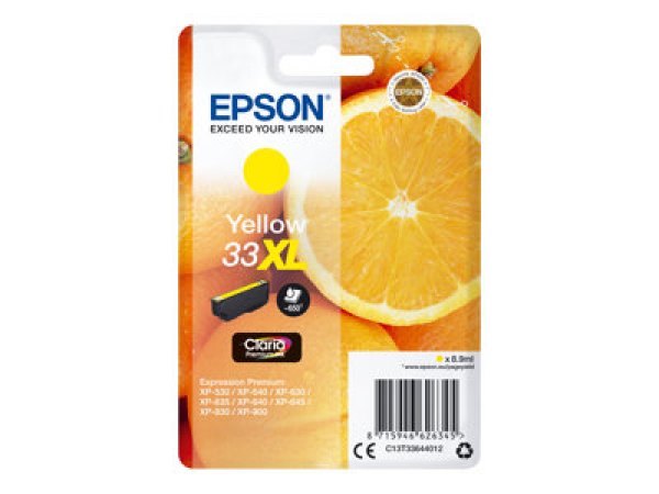 Náplň Epson 33XL, C13T33644022 žlutá blistr s RF / akustickým alarmem ?v=1757022009
