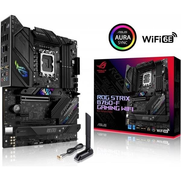 ASUS MB Sc LGA1700 ROG STRIX B760-F GAMING WIFI, Intel B760, 4xDDR5, 1xDP, 1xHDMI, WI-FI
