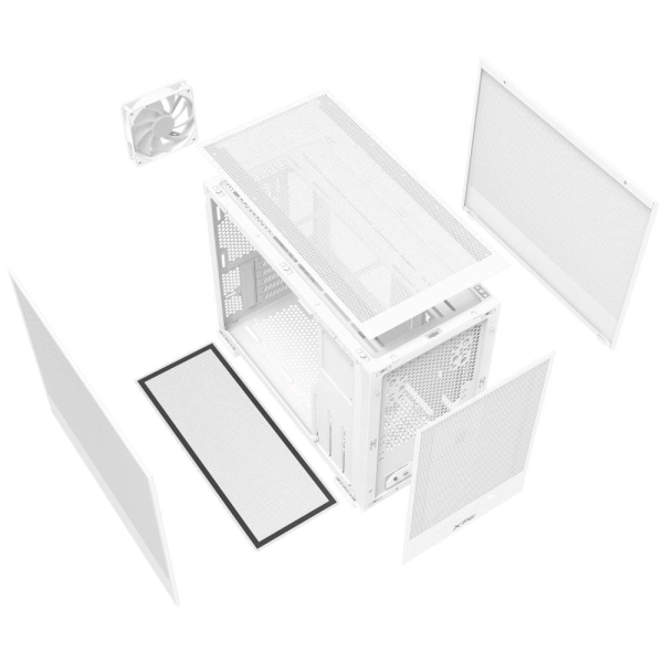 ADATA XPG case VALOR MESH NANO Mini-Tower, bez zdroje, 1x 120mm ARGB Fan, Bílá