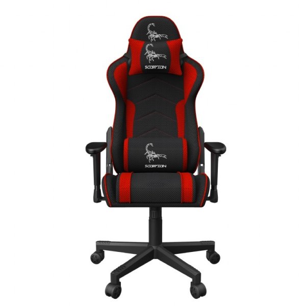 GEMBIRD Gaming chair / herní křeslo SCORPION 01, černá/červená, sítovina?v=1750017603
