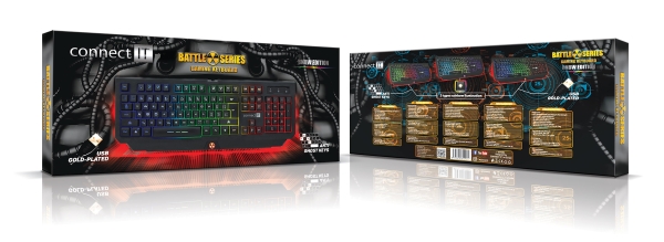 CONNECT IT BATTLE RNBW klávesnice pro hráče, CZ/US