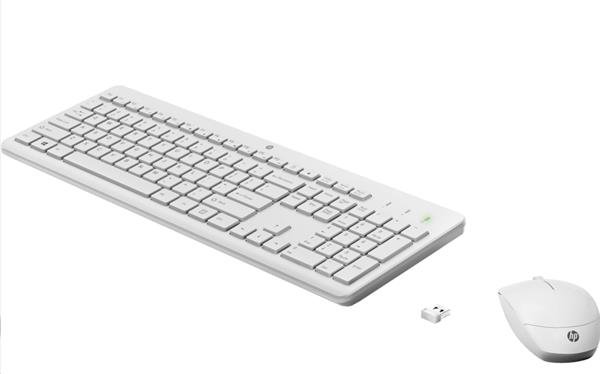HP 230 klávesnice a myš/bezdrátová/white