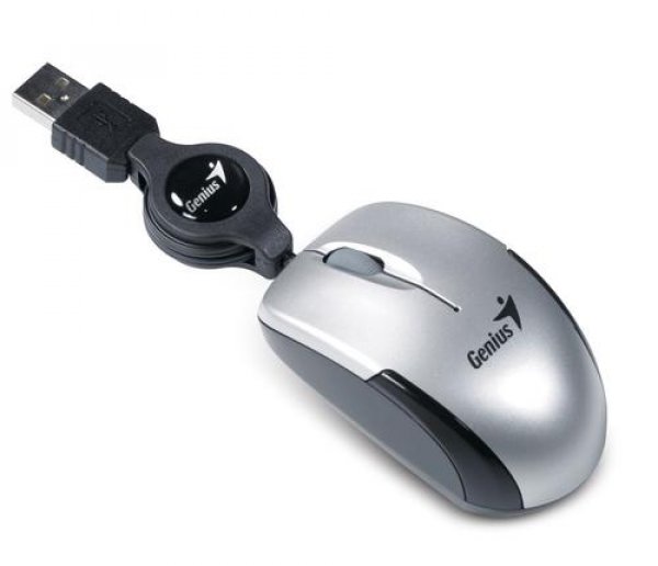Myš GENIUS Micro Traveler V2, USB silver