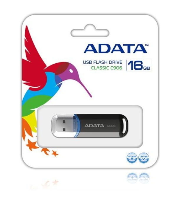 ADATA Flash Disk 64GB C906, USB 2.0 Classic, černá