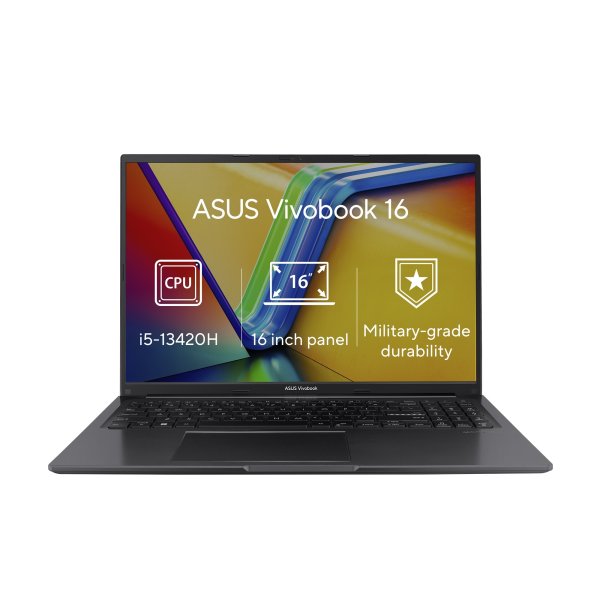ASUS NTB Vivobook 16 (X1605VA-MB1266W), i5-13420H, 16" 1920 x 1200, 16GB, 1TB SSD, Iris X, W11 Home, Black