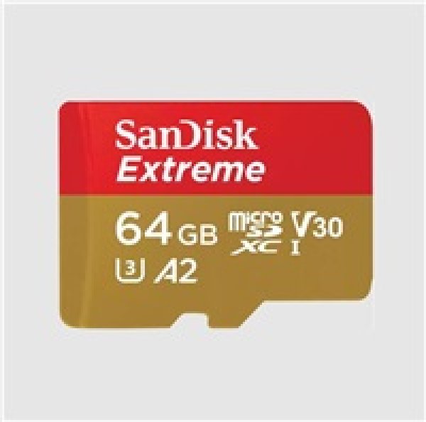 SanDisk Extreme/micro SDXC/64GB/170MBps/UHS-I U3 / Class 10/+ Adaptér