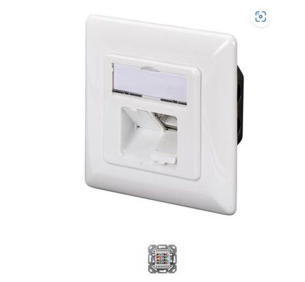 Zásuvka 2x RJ45 pod omítku, STP Cat6