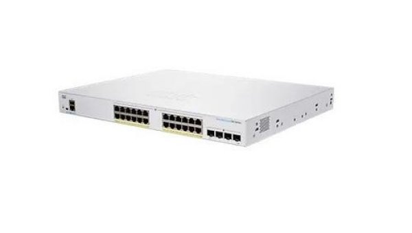 Cisco switch CBS250-24P-4G (24xGbE,4xSFP,24xPoE+,195W,fanless) - REFRESH
