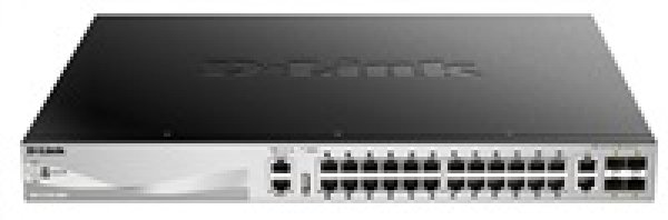 D-Link DGS-3130-30PS/E L3 Stackable Managed Gigabit PoE Switch, 24x PoE gigabit, 2x 10GBASE-T, 4x SFP+, 370W PoE?v=1746734403