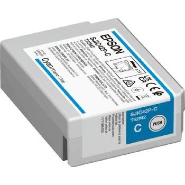 Náplň Epson SJIC42PC, C13T52M240 azurová