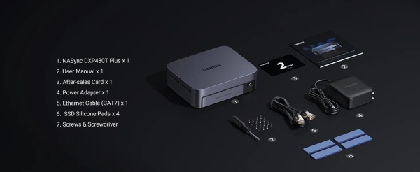 UGREEN NASync DXP480T Plus (10C/i5-1235U/4,4GHz/8GBRAM/4xM.2/1x10GbE/2xTB/1xUSB3.2/WiFi)