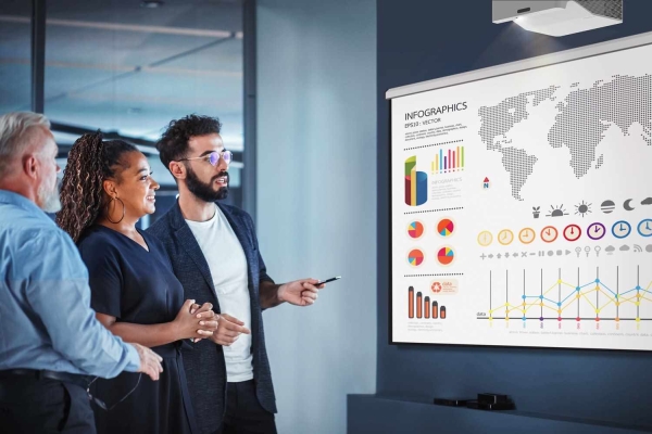 Optoma projektor ZH430UST (DLP, Laser, FULL HD, 4000 ANSI, 300 000:1, 2xHDMI, RS232, LAN, USB-A power, repro)