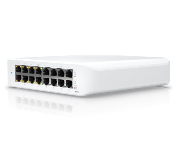 UBNT UniFi Switch USW-Lite-16-PoE [16xGigabit, 8x PoE out 45W, 802.3at/af, 16Gbps]