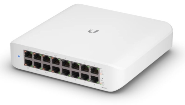 UBNT UniFi Switch USW-Lite-16-PoE [16xGigabit, 8x PoE out 45W, 802.3at/af, 16Gbps]