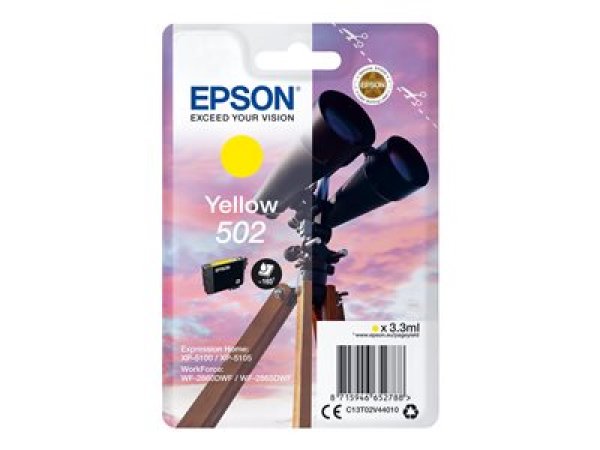 Náplň Epson 502, C13T02V44010 žlutá blistr