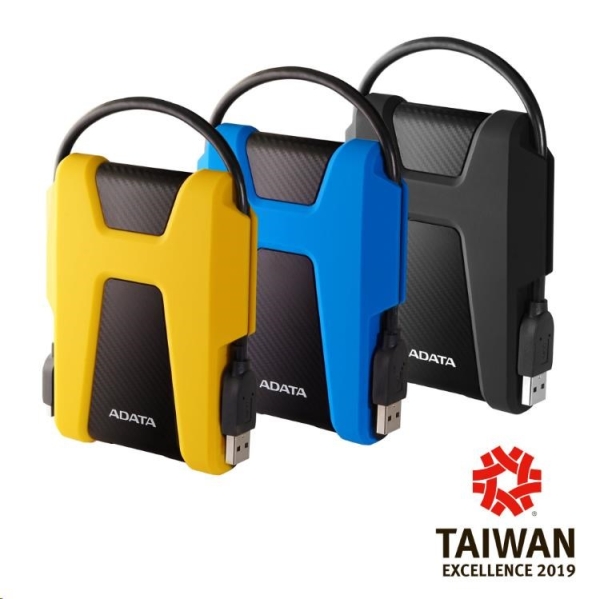 ADATA Externí HDD 1TB 2,5" USB 3.1 AHD680, černý (gumový, nárazu odolný)