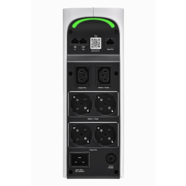 APC Back-UPS Pro Gaming 2200VA, 6 Outlets, AVR, LCD Interface (1320W), 4x Schuko, 2x IEC C13, bílá (Arctic)