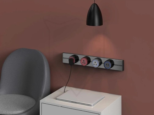 Viking zásuvková lišta LZ40 zápustná, černá