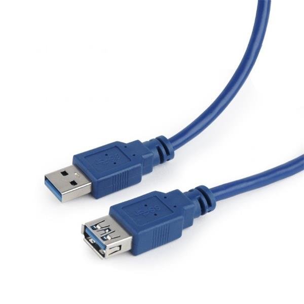 GEMBIRD Kabel USB 3.0 A-A prodlužovací 1,8m (modrý)