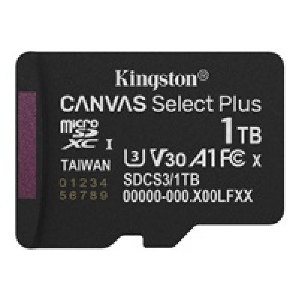Kingston MicroSDXC karta 1TB Canvas Select Plus, U3, V30, A1?v=1754114405