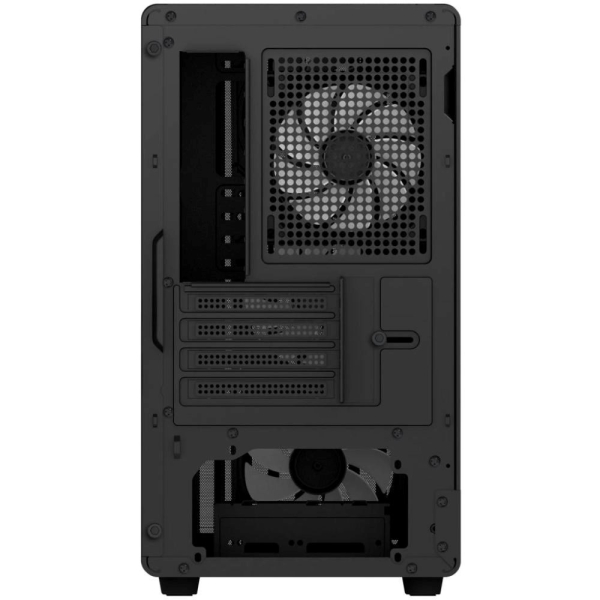 EVOLVEO Panthera, skříň mATX, 6x ARGB ventilátor 120mm, dřevěný přední panel + skleněná bočnice