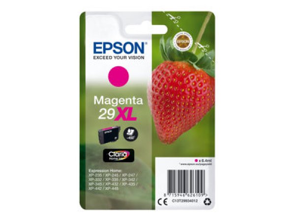 Náplň Epson 29XL, C13T29934022 purpurová blistr s RF / akustickým alarmem ?v=1746252005