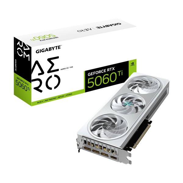 GIGABYTE VGA NVIDIA GeForce RTX 5060 Ti AERO OC 16G, 16G GDDR7, 3xDP, 1xHDMI