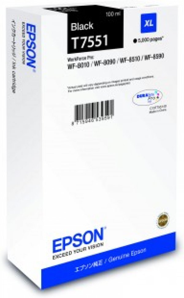 Náplň EPSON C13T755140 černá (5 000 stran)