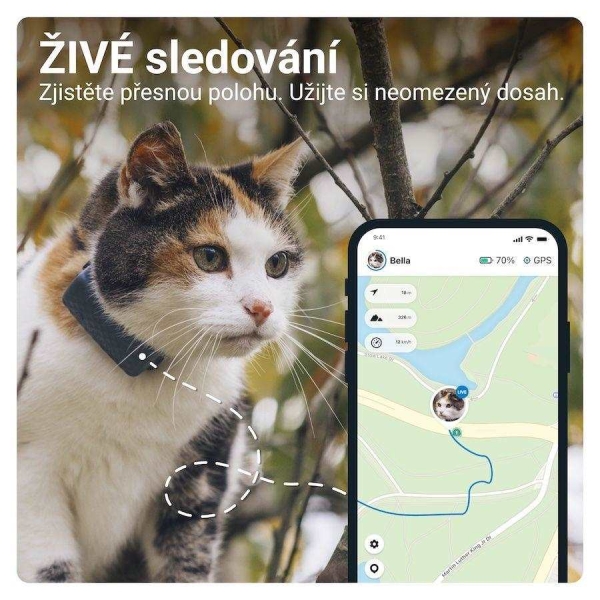 Tractive GPS CAT Mini – sledování polohy a aktivity pro kočky - tmavě modrý