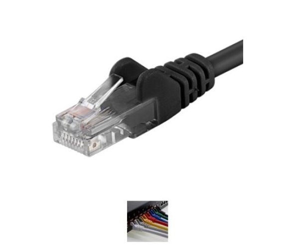 PREMIUMCORD Patch kabel UTP RJ45-RJ45 CAT5e 0.5m černá
