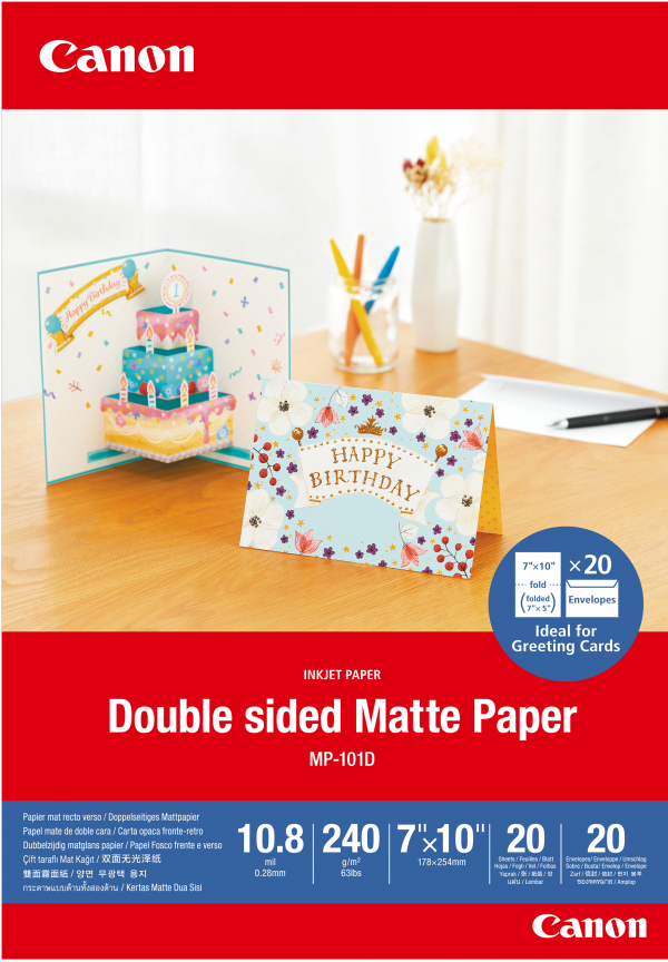 Canon PAPÍR DOUBLE MATTE PHOTO PAPER(MP-101D) MP-101D 7x10 20
