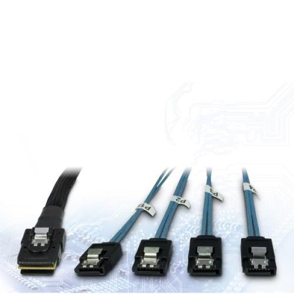 INTER-TECH kabel (SFF-8087) Mini-SAS na 4x SATA, cross-over, 1m?v=1758011101