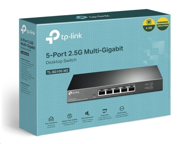 TP-Link switch TL-SG105-M2 (5x2,5GbE, fanless)