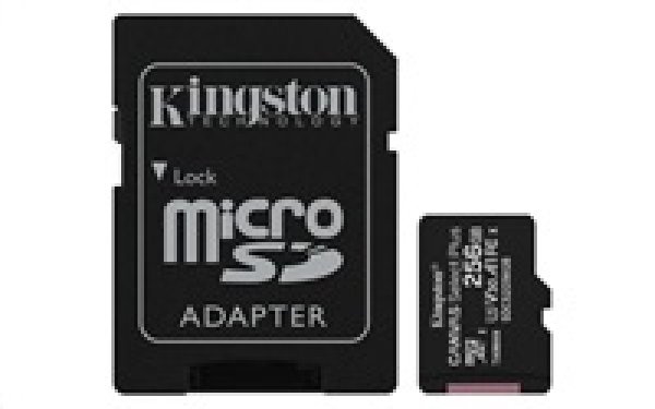 KINGSTON micro SD card SDXC 256GB Canvas Select Plus + SD adaptér