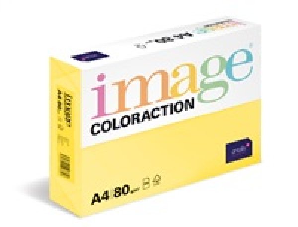 Xerografický papír Coloraction, Desert, A4, 80 g/m2, světle žlutý, 100 listů, vhodný pro inkoustový tisk
