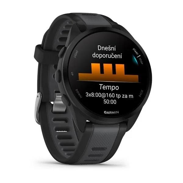 Garmin GPS sportovní hodinky Forerunner® 165, Black/Slate grey, EU