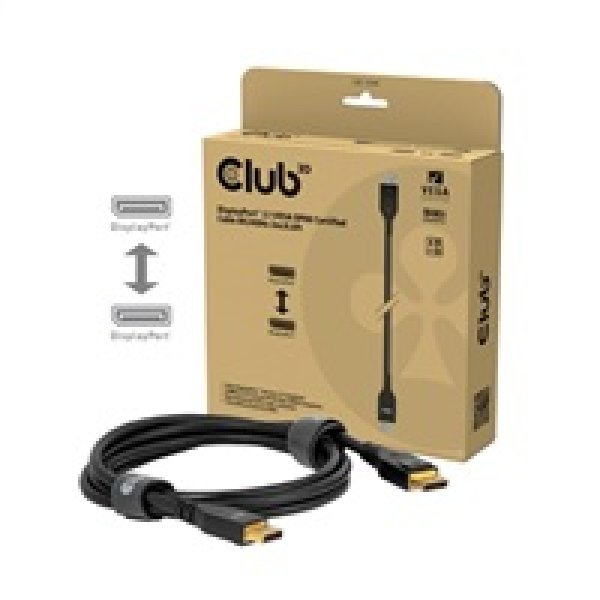 Club3D Kabel DisplayPort 2.1 na DisplayPort 2.1, VESA DP80, 8K240Hz/10K60Hz (M/M), 2m, černá?v=1751004006