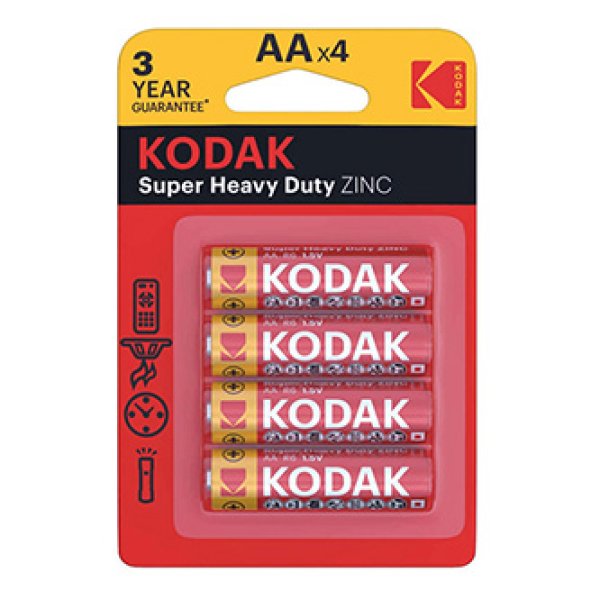 Baterie jednorázová zinkochloridová, tužková, AA, 1.5V, Kodak, blistr, 4-pack, KOD-R6, Extra Heavy Duty?v=1755898805